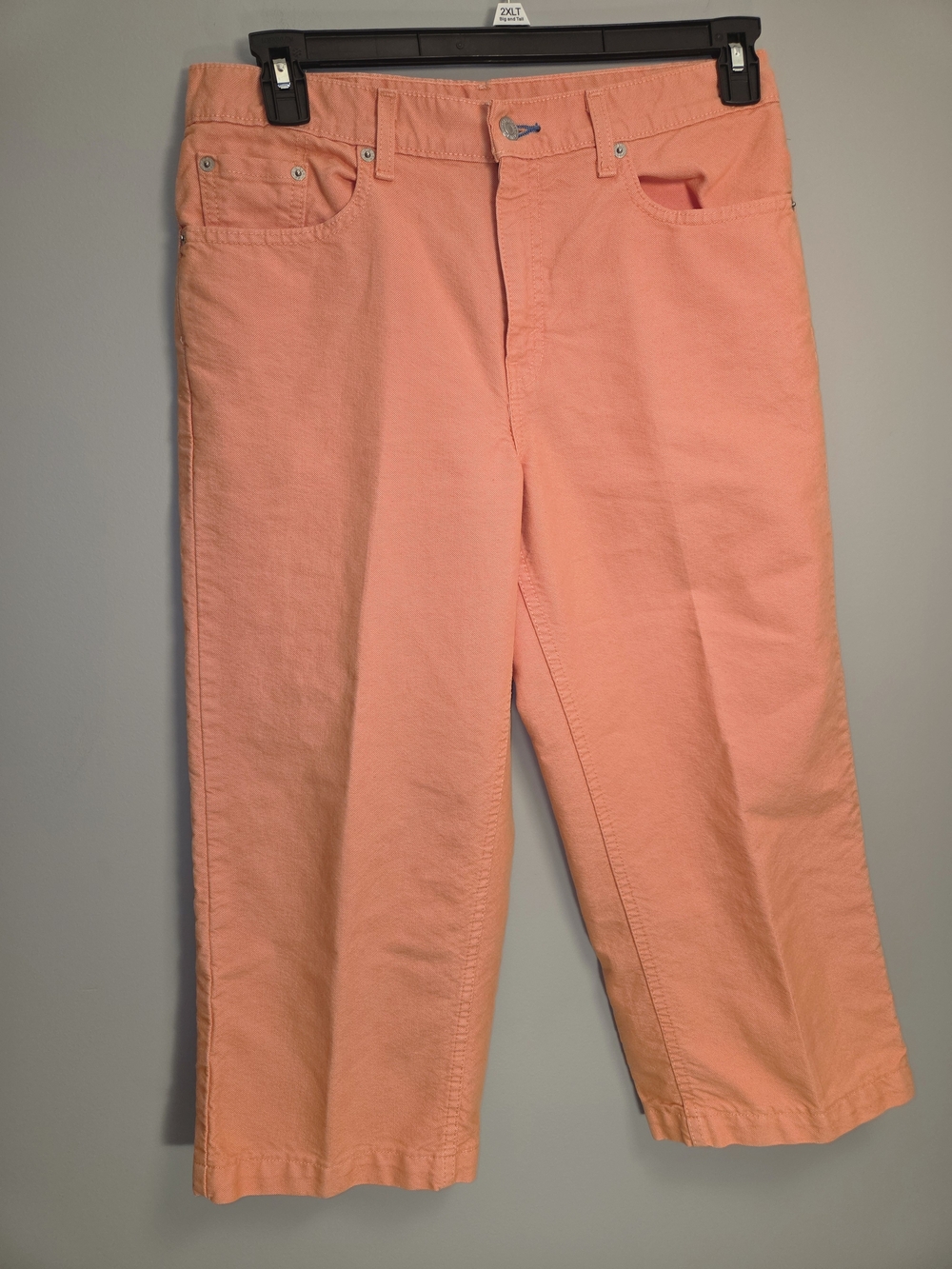 Levi's Coral Cropped Wide-Leg Jeans